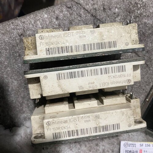 议价FF150R12KS4，150A 1200V，拆机，成色如图 ，只包模块好