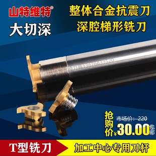 梯型铣刀铣槽刀深腔 T型槽刀加工中心专用抗震刀杆铣深槽外槽铣刀