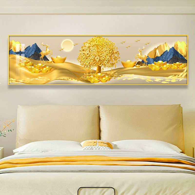 钻石画满钻魔方钻手工贴钻绣床头客厅山水风景八方来财摇钱树金山