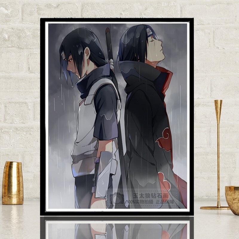 带框钻石画满钻方钻手工贴钻十字绣男孩卧室卡通动漫火影忍者新款