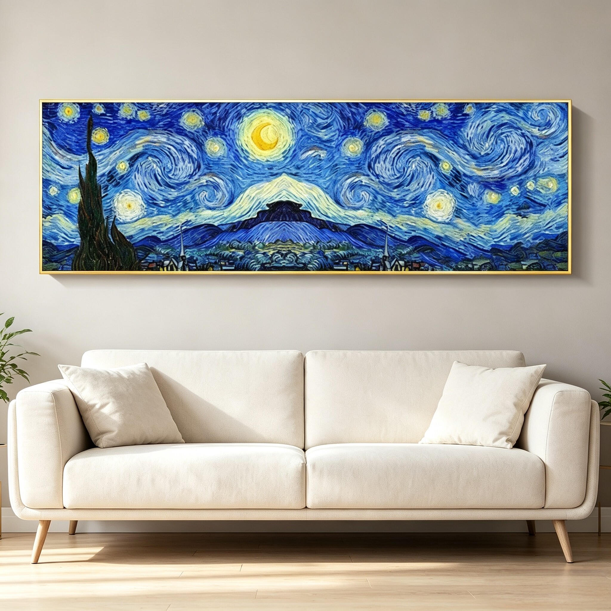 钻石画满钻方钻手工贴钻绣床头客厅大幅风景世界名画梵高星空月夜