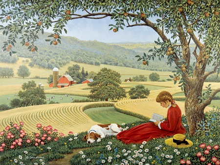 美式乡村装饰画手绘乡村风景挂画 John Sloane欣美画店油画