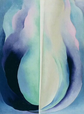 现代抽象装饰画奥基夫Georgia O'Keeffe欧姬芙油画手绘复制品无框