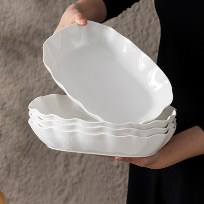 创意花边汤汁不溢出深盘