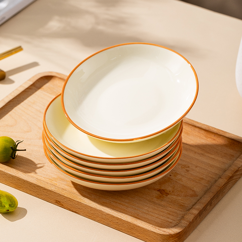 易清洗好堆叠家用圆形碟子