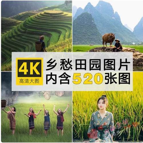 高清4K农村田园生活乡愁风景摄影照片手机壁纸复古怀旧建筑素材