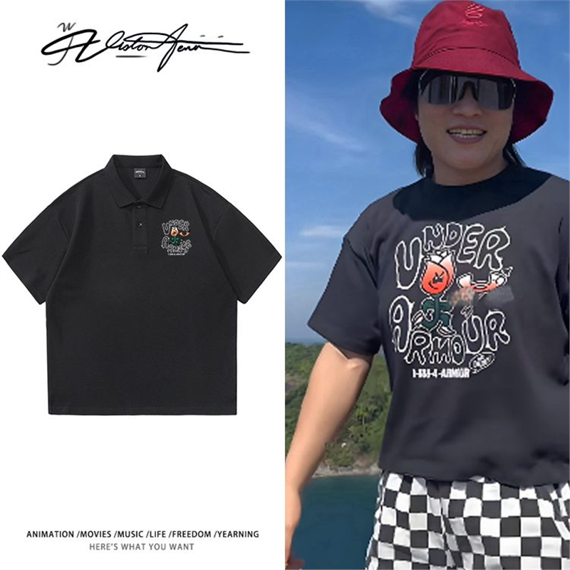 张伟丽ufc运动员同款印花粉丝应援POLO衫商务T恤夏季印花