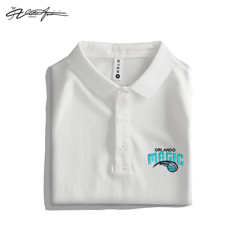 【刺绣】美国篮球联赛奥兰多魔术队刺绣应援POLO衫商务T恤夏季
