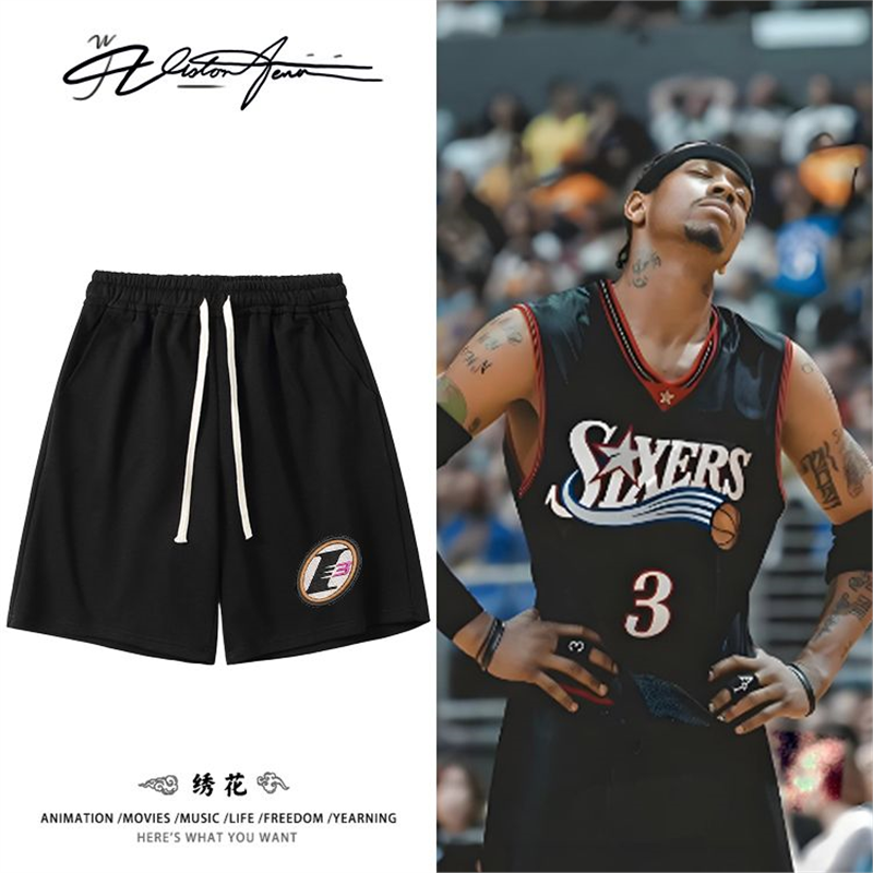 【刺绣】美国篮球联赛球星艾佛森同款logo刺绣短裤夏季百搭,男装,短裤,淘宝优惠券,粉丝福利购,淘宝优惠卷