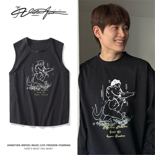 中国女篮运动员杨力维同款印花粉丝应援无袖背心坎肩男女同款夏