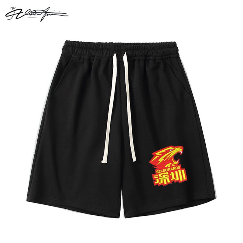 【刺绣】中国篮球俱乐部杯深圳新世界猎豹队标刺绣应援短裤夏季百