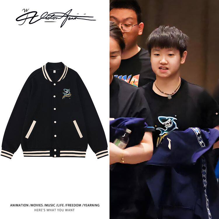 Super'Sha乒乓球澳门世界杯学院风棒球服保暖SuperSha