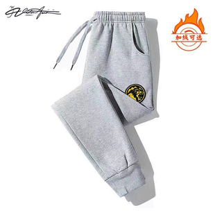 【刺绣】中国篮球联赛浙江广厦队标绣花卫裤男女同款束口加绒薄款