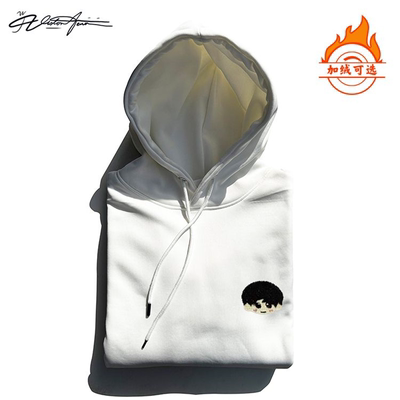 【刺绣】王楚钦孙颖莎大头可爱绣花刺绣连帽卫衣男女同款运动潮流