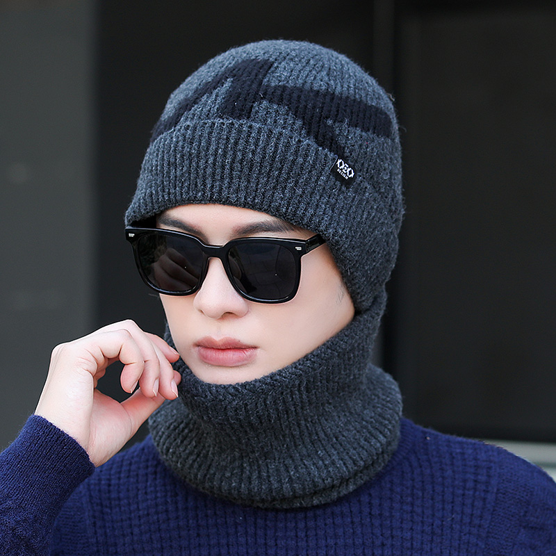 男冬季时尚保暖护耳毛线帽羊毛帽