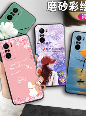 luckrider适用于红米K40手机壳M2012K11C彩绘miuiK40钢化膜红迷K4opro软套xiaomiK40pro硅胶k40pro商务男M201