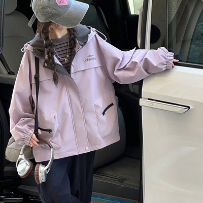 女童冲锋衣外套春秋款2025新款洋气中大童儿童超好看女孩上衣秋装