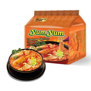 5包 泰国进口yumyum养养牌冬阴功面酸辣虾味浓汤面70g U先试吃