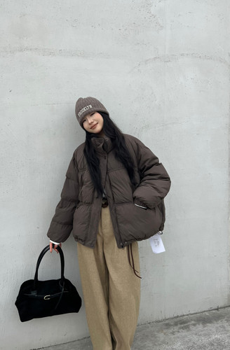 冬上新！【LILY】韩系立领宽松口袋保暖羽绒服外套  71093#  LHHH