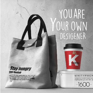 搭扣布收纳袋午餐便当饭盒袋手提拎包 环保新款 弥与带饭包日式 韩版