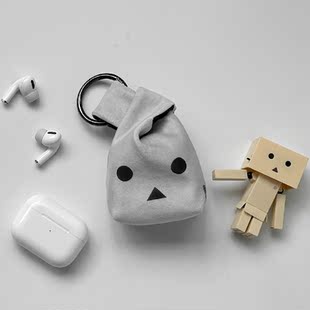 弥与纸箱人包耳机耳麦线套蓝牙包适用于airpodspro苹果无小零钱收