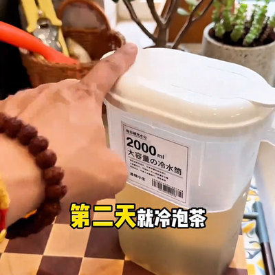 冰箱冷水壶2025热销款大容量泡茶果汁冷水壶北欧风加厚杯身冷热