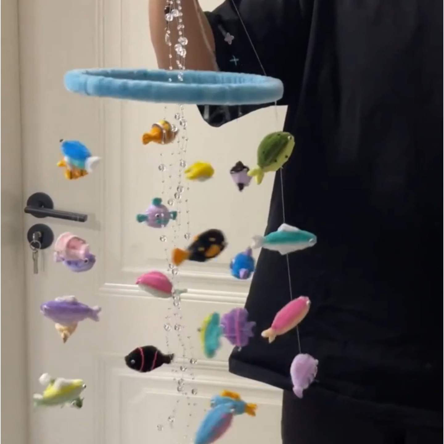 小鱼风铃扭扭棒教程编织教程成品款式扭扭棒花束DIY材料包