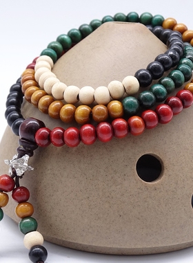 五色彩檀珠五色檀木