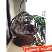 粗藤双人吊篮室内吊椅加粗摇摇椅躺椅吊床户外秋千藤椅阳台摇篮椅