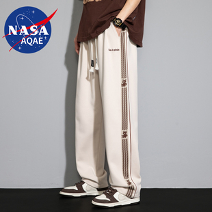 子直筒裤 男新款 NASA 升级款 运动裤 AQAE联名休闲卫裤 重工艺