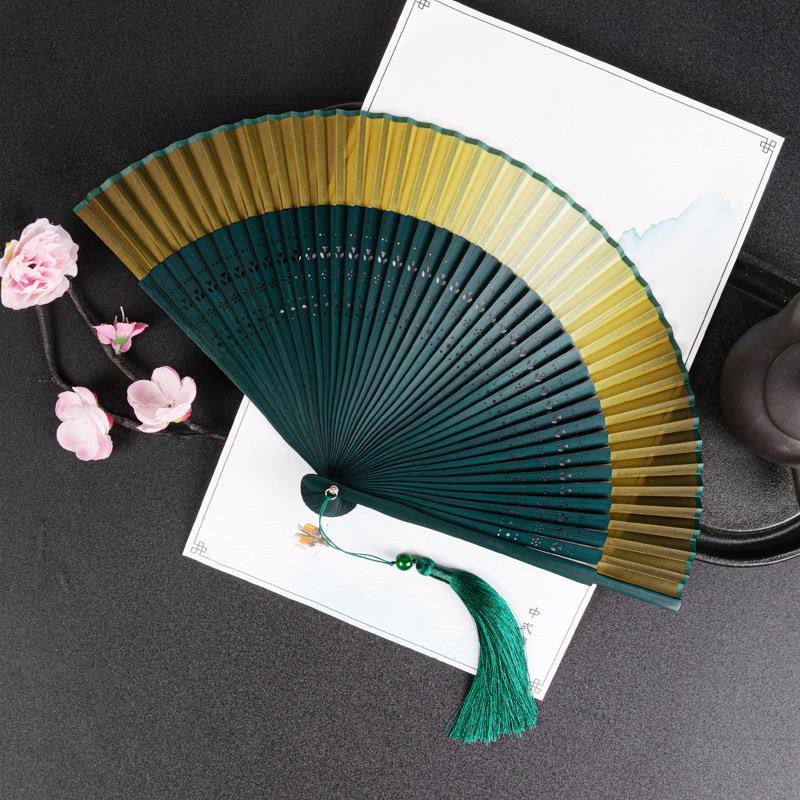 舞蹈扇寄明月同款扇子古风新中式折扇中国风汉服旗袍新娘拍照道具