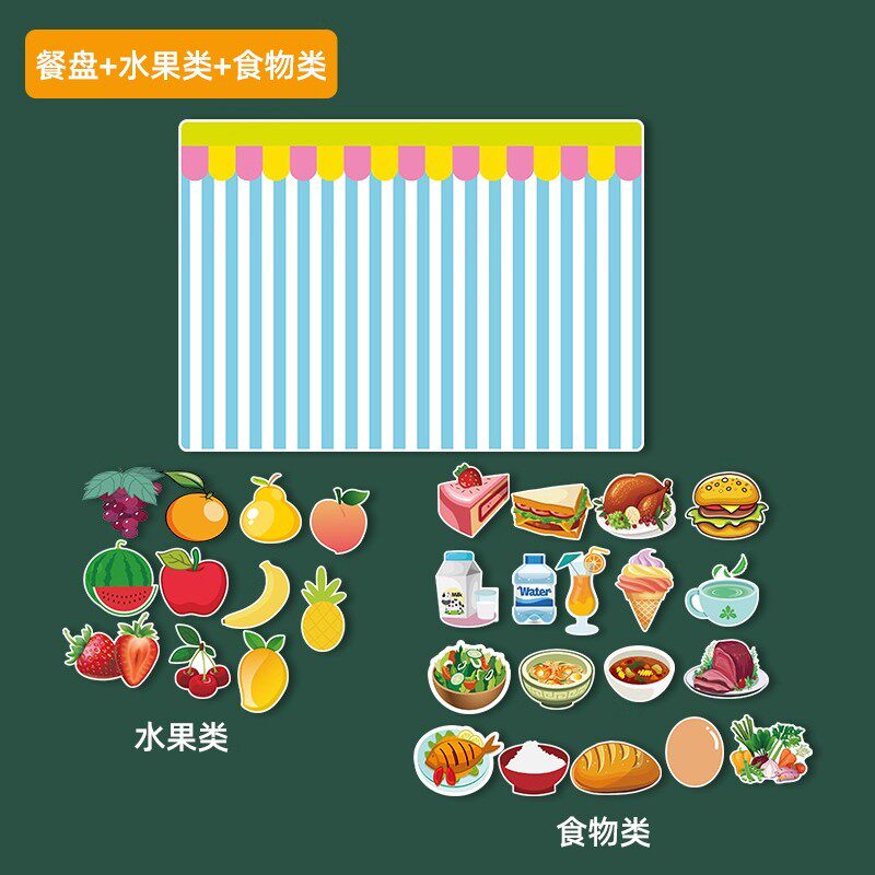 幼儿园食物水果认知环创主题墙