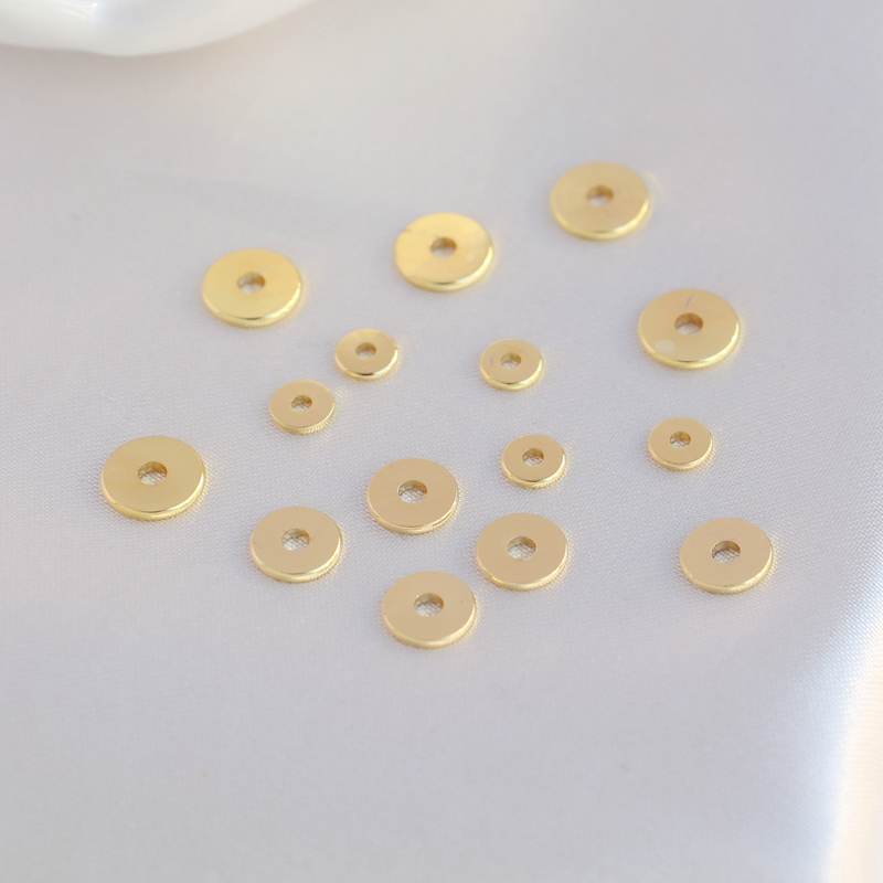 铜镀金薄隔片散珠隔珠DIY饰品