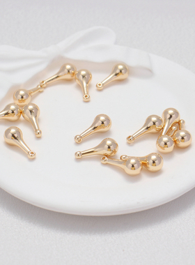 女铜保色镀14k吊坠坠子DIY饰品