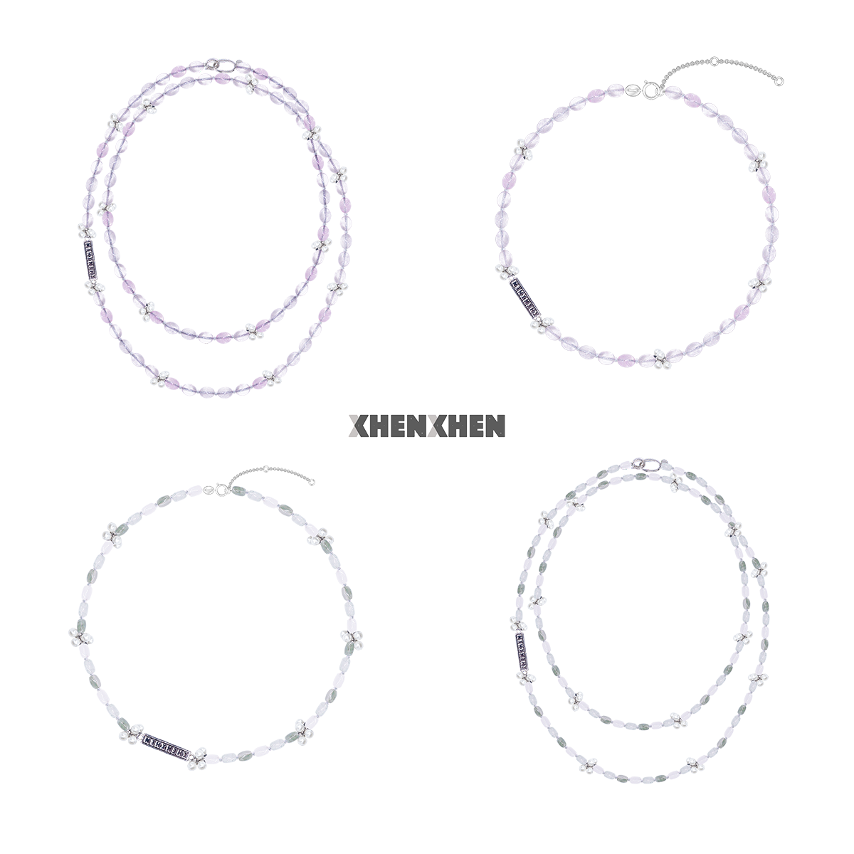 XHENXHEN 赵晴鹭卓同款泠泠月光系列天然水晶双层项链原创设计
