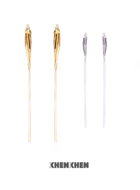 XHENXHEN胡杏儿陈卓璇同款浮光竹影系列竹叶流苏耳钉长款气质简约