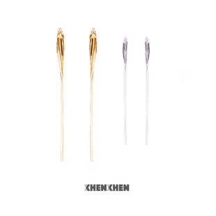 XHENXHEN胡杏儿陈卓璇同款浮光竹影系列竹叶流苏耳钉长款气质简约