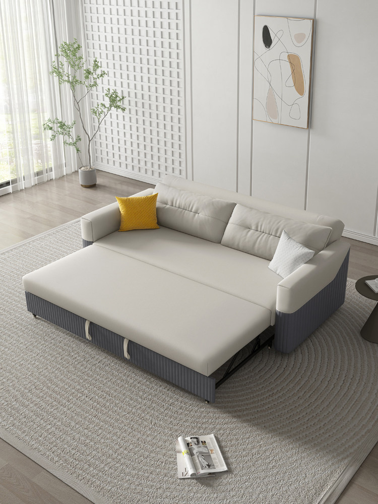 乔沃多功能可折叠沙发床两用双人可伸缩2米科技布客厅小户型沙发