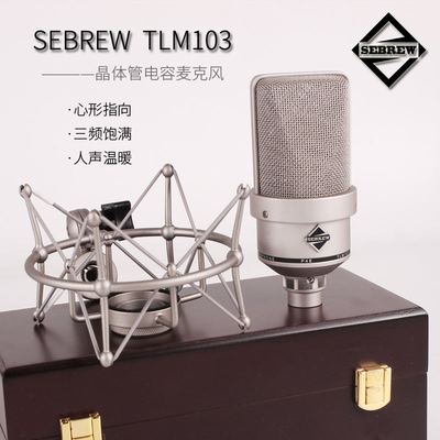 SEBREW希伯莱TLM103晶体管电容麦克风电脑直播唱歌话筒有声书录制