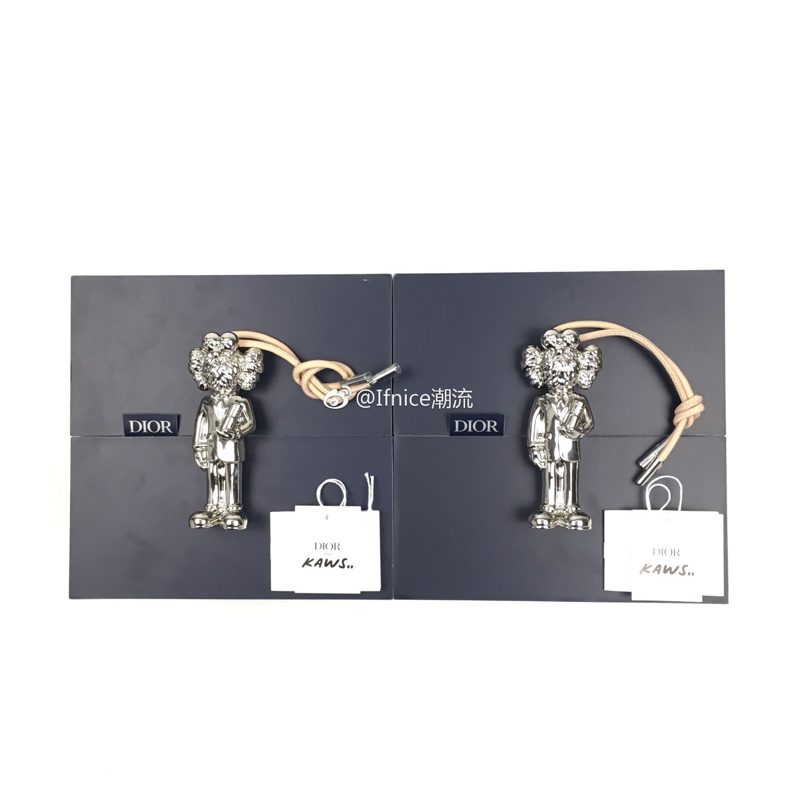 【现货】dior x kaws 联名 xx眼 金属 香水瓶 挂件 钥匙扣 摆件
