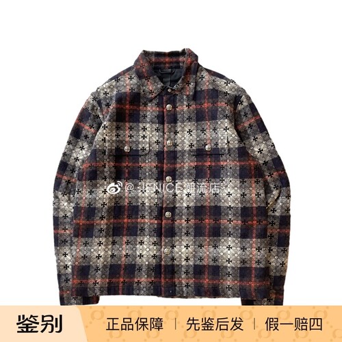 Chrome Hearts 克罗心 十字花暗纹格子夹棉外套 工装夹克