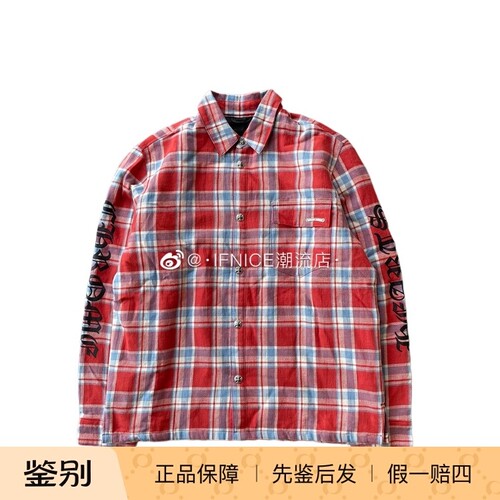 Chrome Hearts 克罗心 红色格子夹棉衬衫外套 Work dog