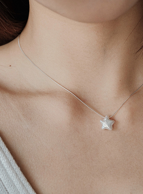 巴洛克星星银简约项链