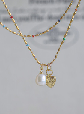 一枝橘爱心铜女原创项链