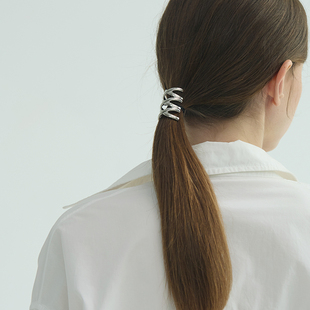 一枝橘 日系ins风甜妹感金属丝带发饰发插 出口日单复古发饰