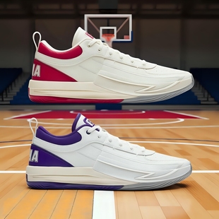 安踏 锋芒一代 STYLE皮质缓震耐磨防滑休闲实战篮球鞋912521106S