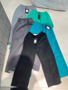 子女春冬加绒高腰垂感直筒拖地休闲卫裤 熙642阔腿裤 XI元 清仓YUAN