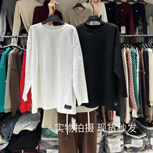 打底衫 YUAN T恤女中长款 熙A8050秋冬加绒白色大版 高个子内搭 XI元