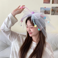 Белая шаровая головка, заколка для волос