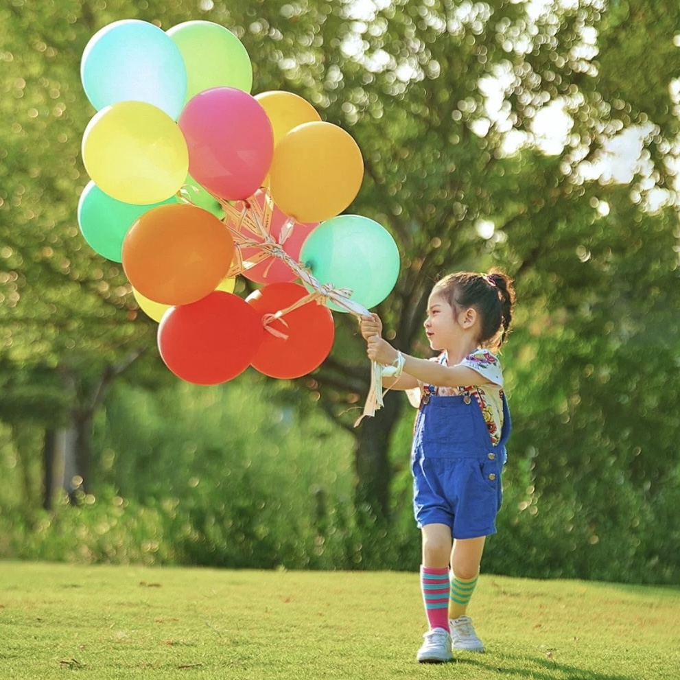 彩色气球束儿童周岁生日装饰场景布置春游户外草地毕业季拍照道具 节庆用品/礼品 气球 原图主图